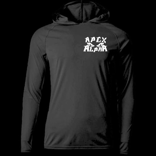 The "OG" Apex Alpha Dry-Fit Hoodie (Small Logo) in Black